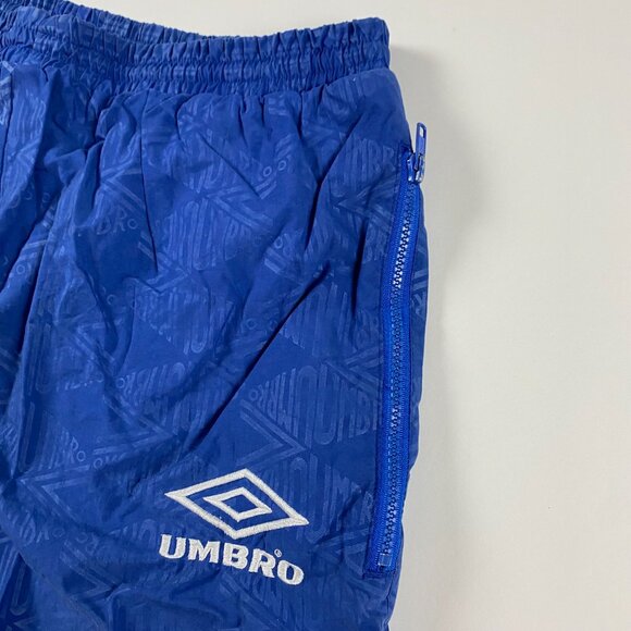 Vintage Umbro Windbreaker Pants Mens XL Soccer Track AOP Spellout All Over Print - Picture 6 of 14